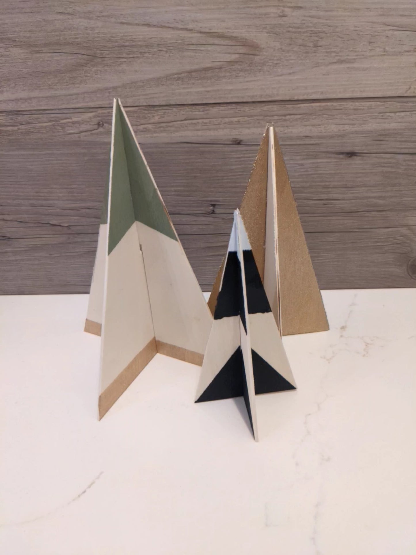 December Inspire Box. Tabletop Wood Trees